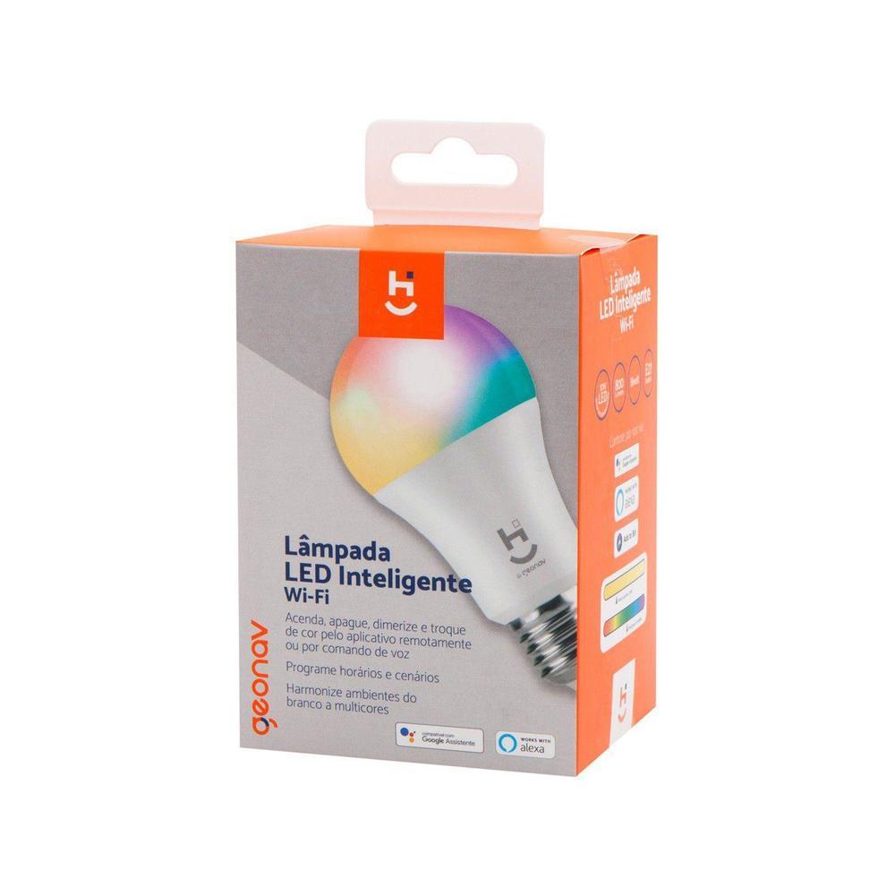Geonav Smart Lâmpada RGB+W com Encaixe E27 9W Wi-Fi HIE27QF Branco — foto 5