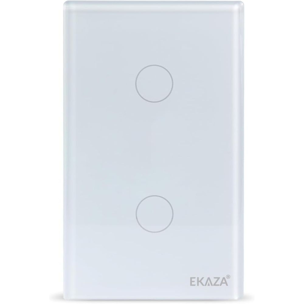 Interruptor Inteligente Touch Ekaza 2.5D Zigbee 2 botões, Compatível com Alexa, Branco — foto 2