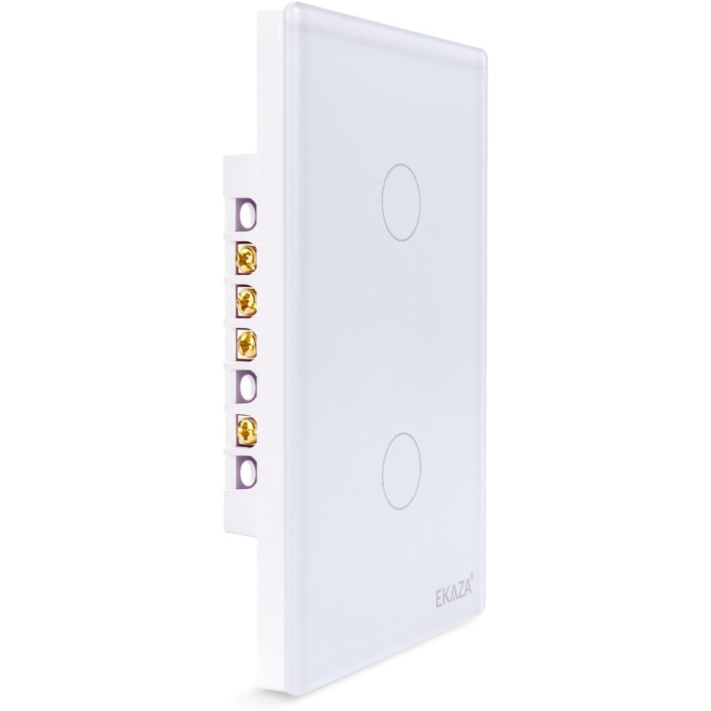 Interruptor Inteligente Touch Ekaza 2.5D Zigbee 2 botões, Compatível com Alexa, Branco — foto 4