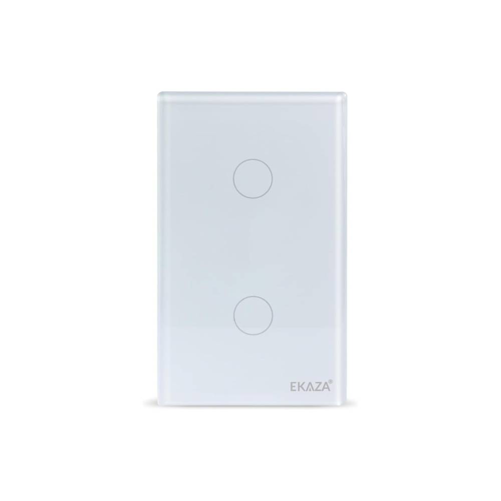 Interruptor Inteligente Touch Ekaza 2.5D Zigbee 2 botões, Compatível com Alexa, Branco — foto 3