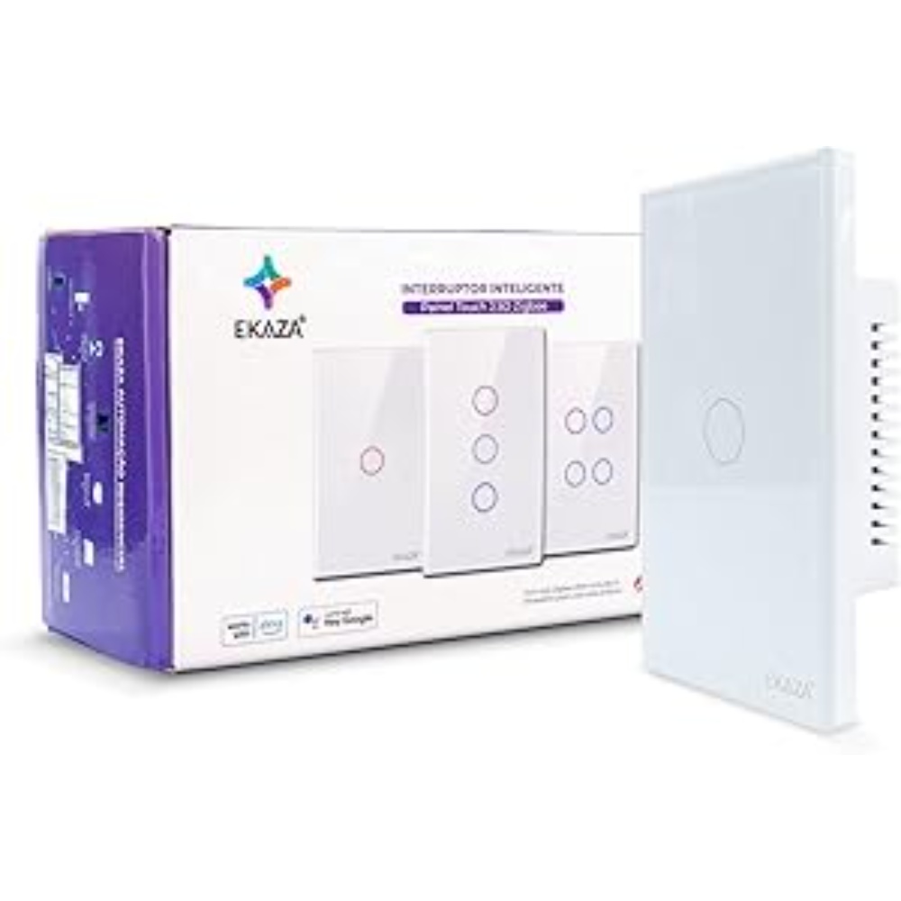 Interruptor Inteligente Touch Ekaza 2.5D Zigbee 1 botão, Compatível com Alexa, Branco — foto 5