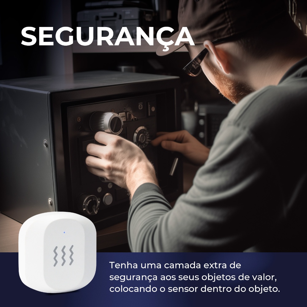 Sensor de Vibração Ekaza Zigbee 3.0, Branco — foto 6
