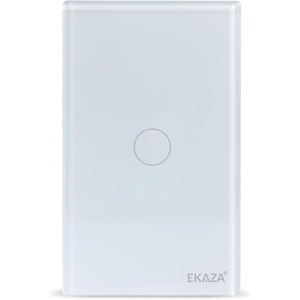 Interruptor Inteligente Touch Ekaza 2.5D Zigbee 1 botão, Compatível com Alexa, Branco