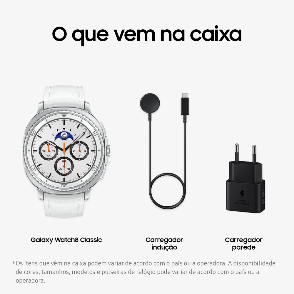 Samsung Galaxy Watch8 Classic Smartwatch 46mm Lte, Galaxy Ai, Tela Em Cristal De Safira Branco — foto 5
